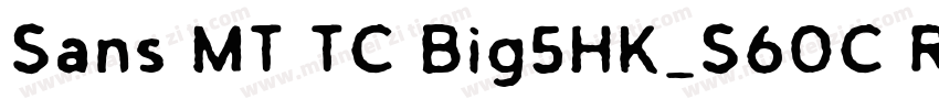 Sans MT TC Big5HK_S60C Regular字体转换